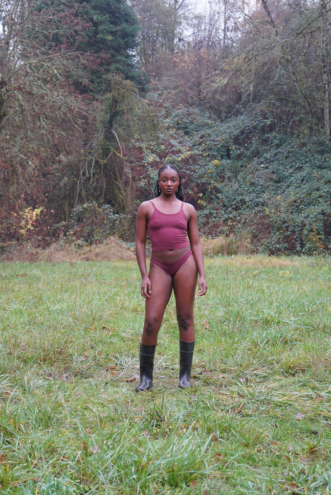 LOU UNDIES, burgundy