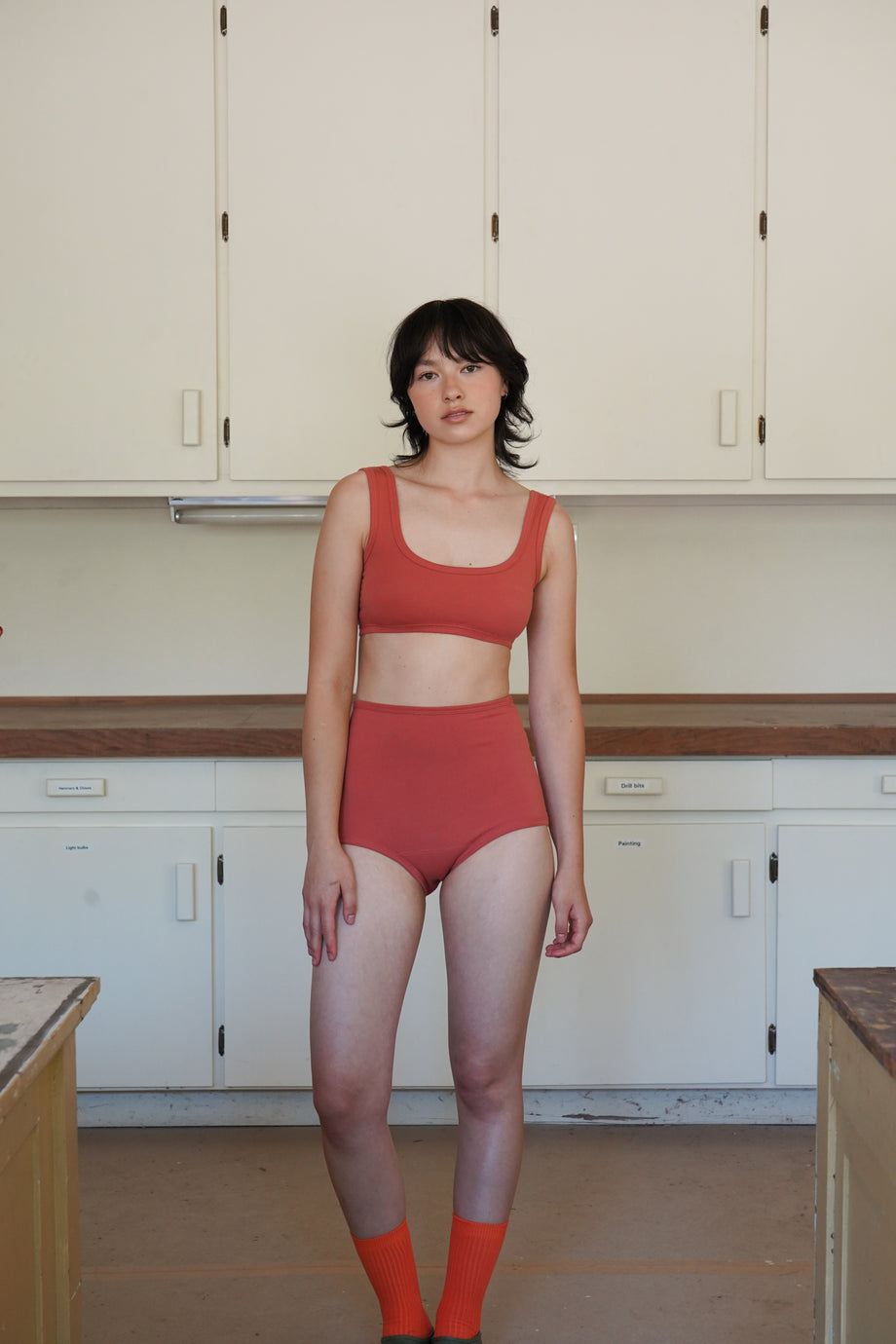 HIGH-RISE UNDIES, pink peppercorn