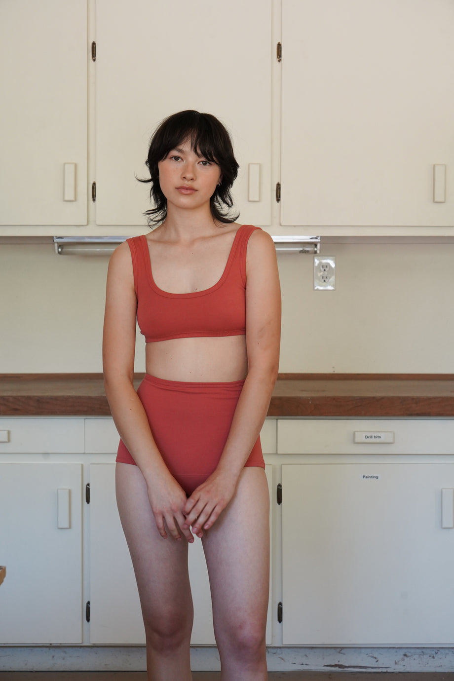 WIDE-STRAP BRA, pink peppercorn