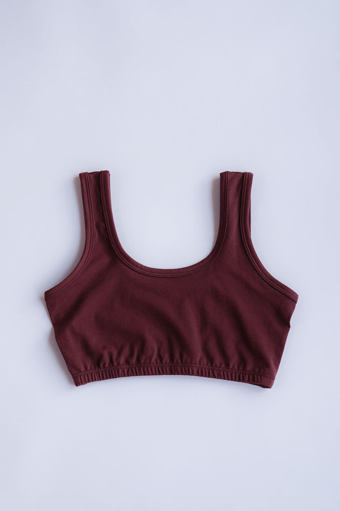 FULL-COVERAGE BRA, burgundy