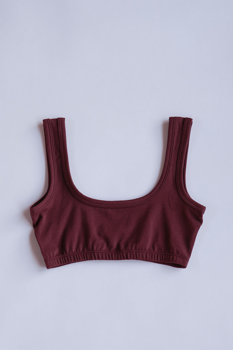 WIDE-STRAP BRA, burgundy
