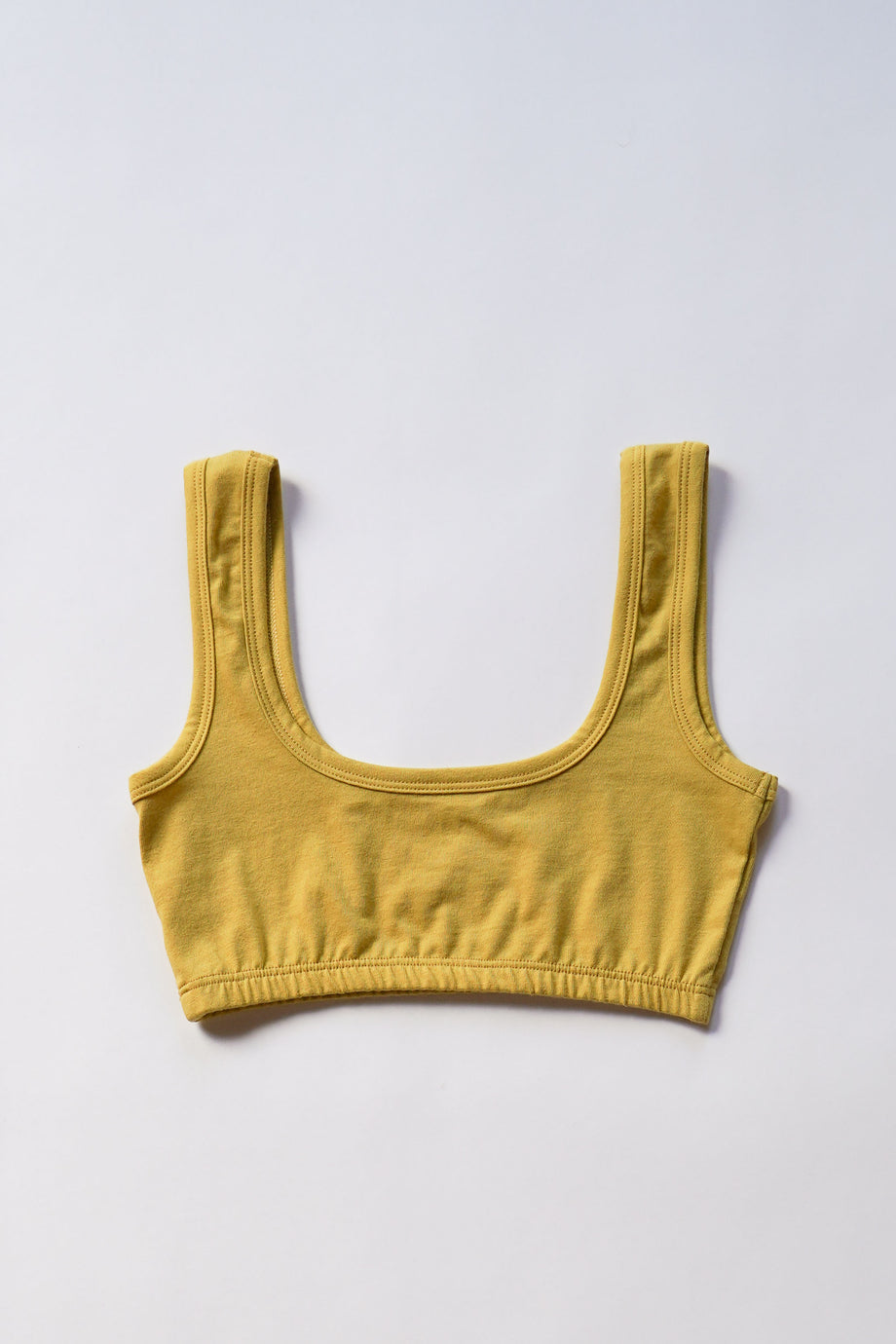 WIDE-STRAP BRA, chartreuse