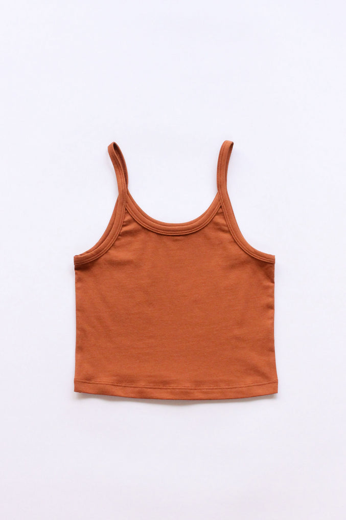 CROP TANK, cognac