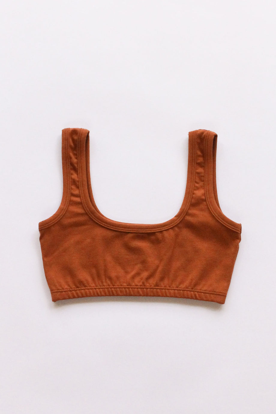 WIDE-STRAP BRA, cognac