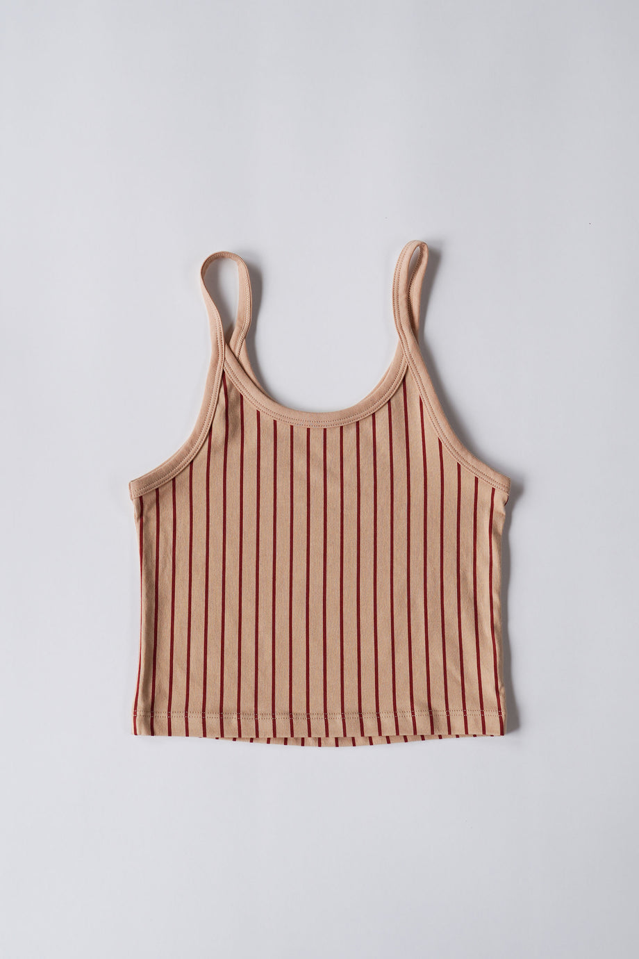 CROP TANK, shirting stripe