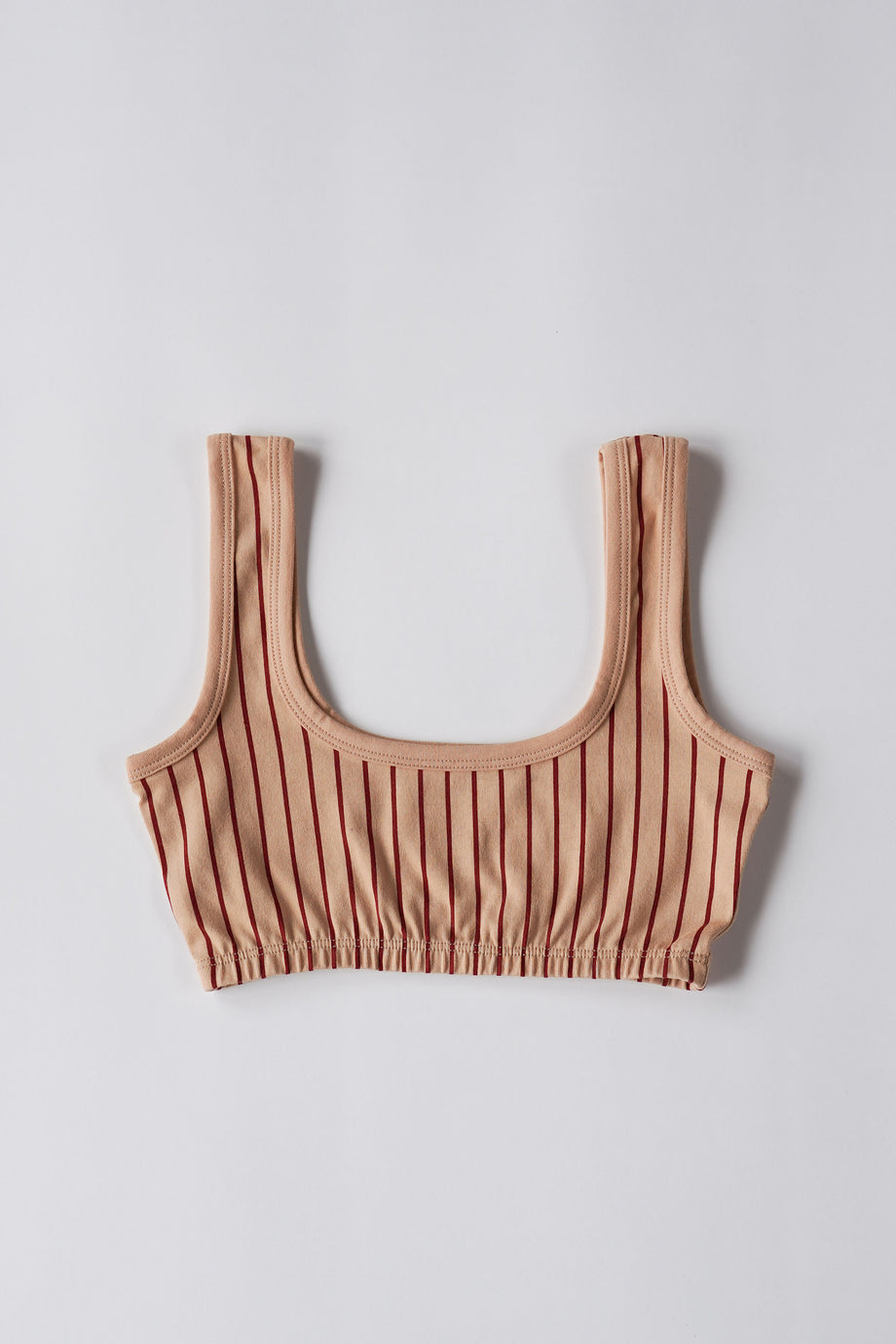 WIDE-STRAP BRA, shirting stripe