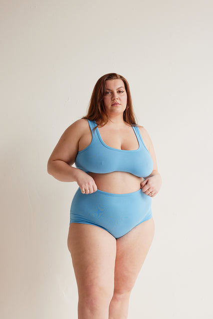 FULL-COVERAGE BRA, cornflower