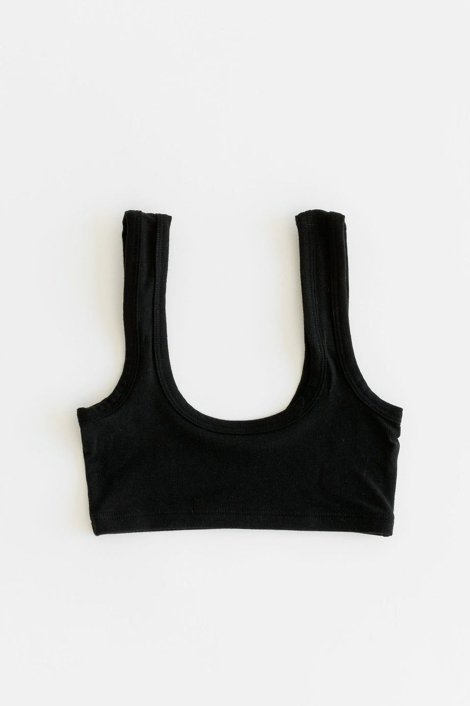 WIDE-STRAP BRA, black