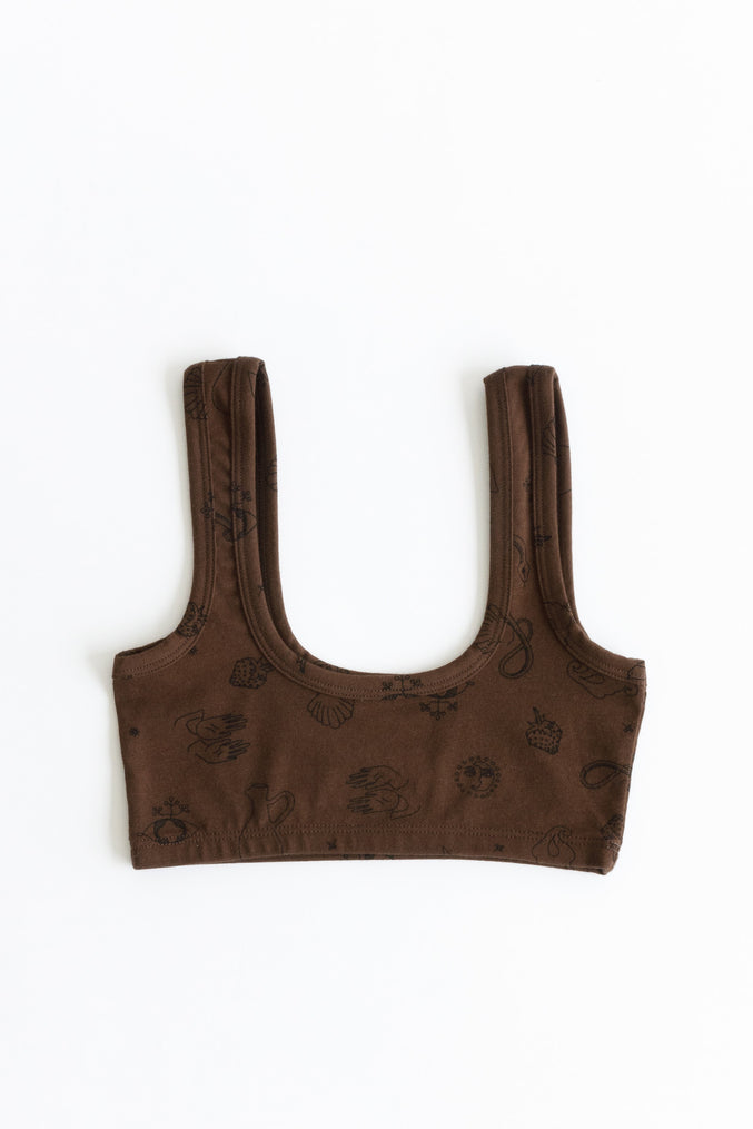 WIDE-STRAP BRA, charms